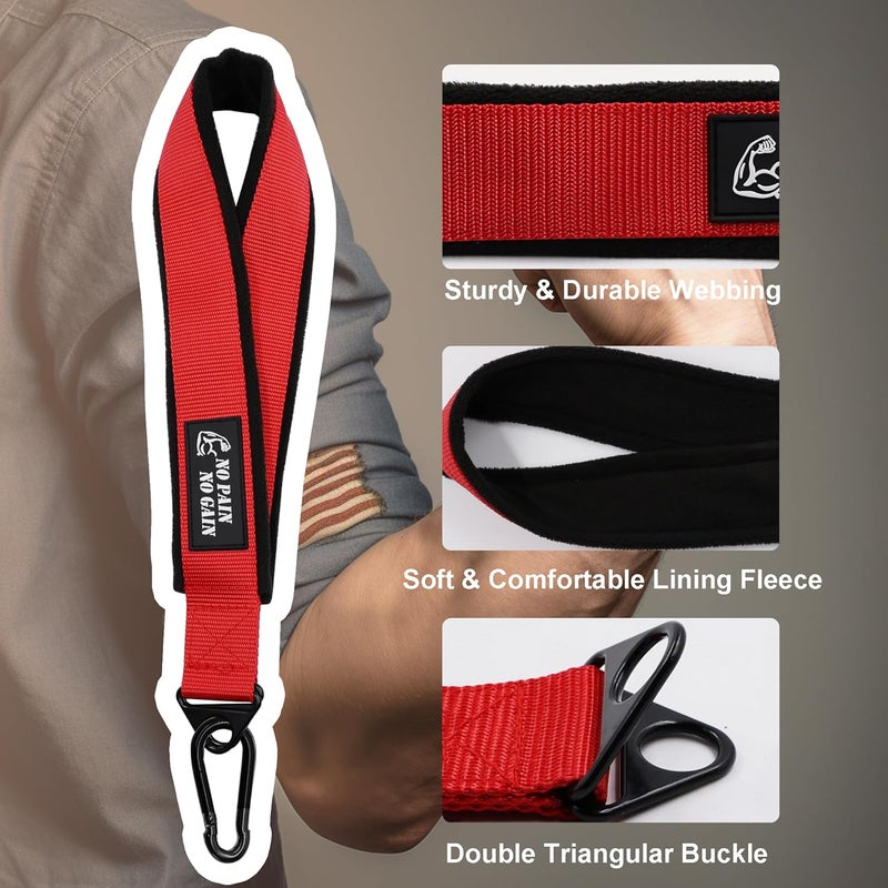 Lights Mountain Arm Wrestling Training Strap Belt Hand Grip Arm Finger Forearm Exerciser Strengthener for Cable Machine and Free Weight - Image 3